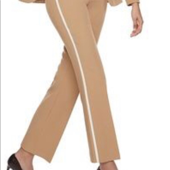 NWT NINE WEST TAN KICK FLARE PANTS SZ 2 - Picture 5 of 6